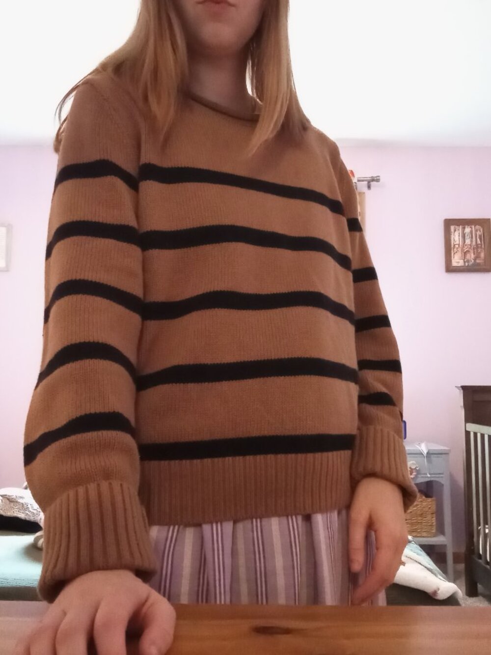 Brown Striped Sweater GAP Size Sm